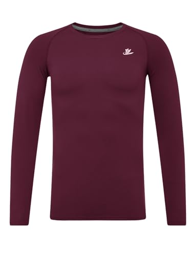 Image of DEVOROPA Youth Boys Compression Shirt Long /Short Sleeve Football Baseball Undershirt Quick Dry Kids Sports Baselayer Crewneck
