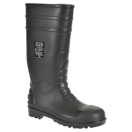Portwest Total-Sicherheitsgummistiefel S5, Größe: 45, Farbe: Weiß, FW95WHR45