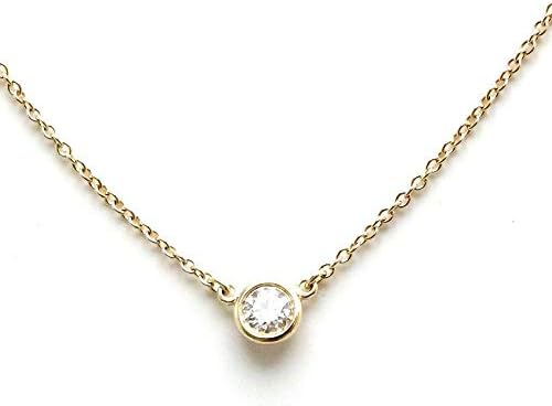 Amazon ティファニー Tiffany Co バイザヤード ネックレス ペンダント K18yg イエローゴールド 1pd ダイヤモンド 0 18ct Fカラー Vs2 ネックレス 通販
