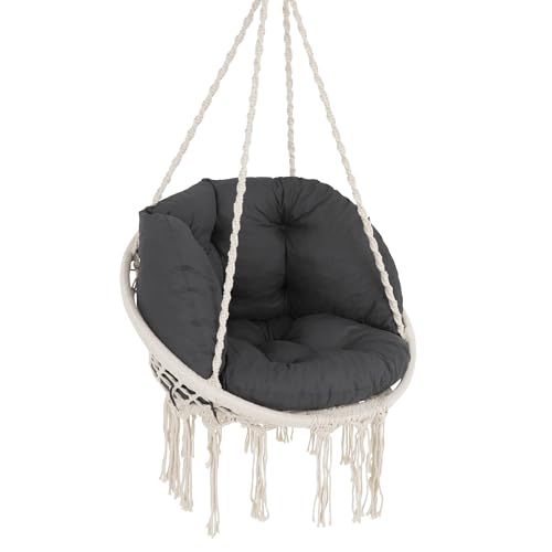 PATIO Hängesessel Kissen 2tlg. Auflage für Hängeschaukel Hängestuhl mit Schnüren gesteppt Inndoor & Outdoor