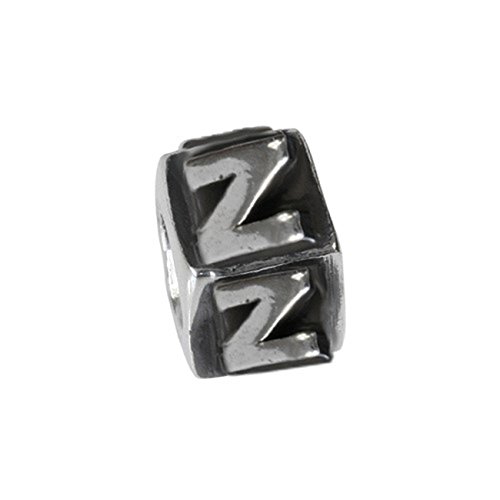Carlo Biagi Bead 925 plata letra Z pulsera colgante BLPZ