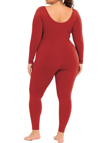 Image of STRETCH IS COMFORT Womens Plus Size Tank Unitard Athletic Rompers For Women