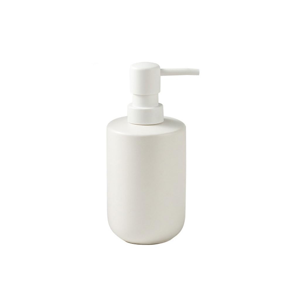 Seifenspender, einfacher Stil, Push-Design, Keramik, Flüssigseifenspender, Lotionspender, Sub-Flasche, wiederverwendbarer Seifenspender für Badezimmer (A)