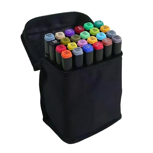 Canetinha Ponta Dupla para Colorir Kit Estojo de Canetas Escolar ...