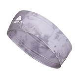 adidas Alphaskin 2.0 Elastic Headband, Stone Wash Grey/White, One Size