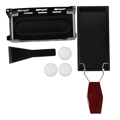 BUGUUYO 1 Juego Suministros de Cocina pequeño Plato de Barbacoa sartén para derretir Queso cocinar Pan de Queso Suministros para Acampar Vela Black