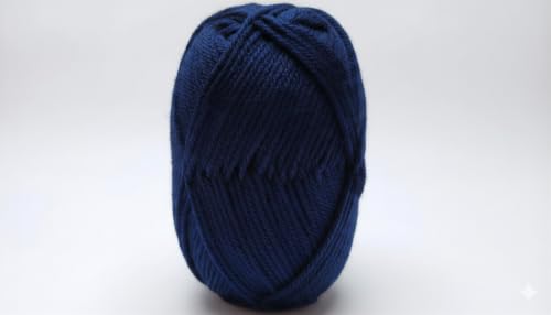 Image of Vardhman Magnus Knitting Yarn 100% Acrylic Bulky 4Ply Yarn (Pack of 1 Ball - 100g) - Knitting & Crochet Yarn for Winter Sweaters, Scarves, Blankets | Hypoallergenic, Hand Wash - Midnight Navy