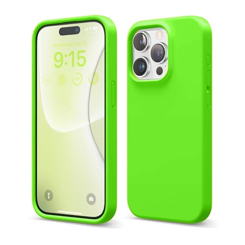 Image of Liquid Silicone Case Compatible for iPhone 15 Pro Max | Slim Back Cover | Soft Touch Bumper | Shockproof Drop Protection | Microfiber Cloth Inside | Sleek Solid Design