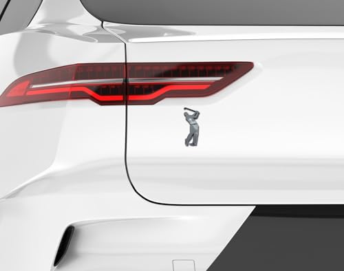 Image of Elektroplate Officially Licensed Golfer OEM Emblem for Cars, Trucks, and All Auto | Universal Fit at 3.25 inch x 1.35 inch | Weatherproof