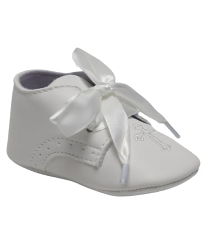 Chaussures de baptême unisexes brodées, le cadeau de naissance idéal