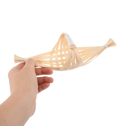 Set de 5 platos para sushi de madera tejida miniatura 4