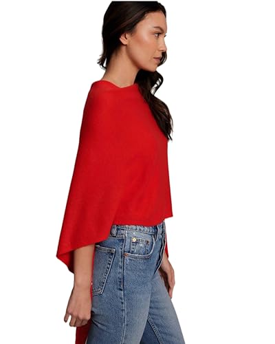 Image of CLAUDIA NICHOLE Womens 100% Cashmere Dress Topper - Cashmere Poncho Wrap