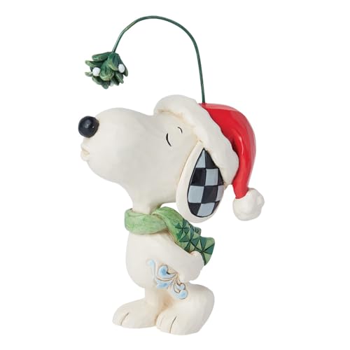 Enesco Peanuts by Jim Shore Snoopy mit Mistelzweig Miniatur-Figur,...