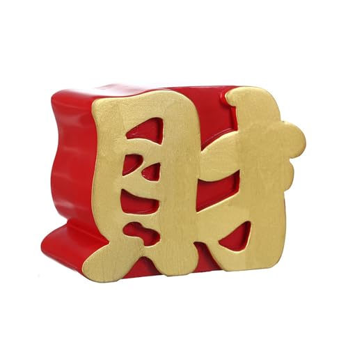 Fyearfly Figurine de dragon à tête branlante du Nouvel An chinois Guochao Cartoon Fortune Base de voiture Décoration de bureau