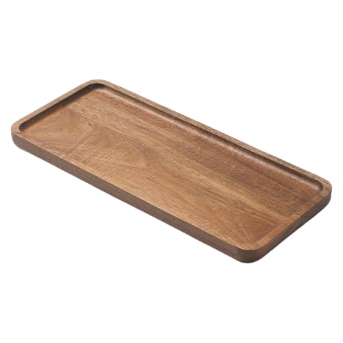 Bathroom Vanity Tray for Counter & Toilet Tank Wooden Bathroom Organizer Tray for Toiletries, Soap Dispenser, Perfume & Accessories (11.8 x 5.1 x 0.8 Inch)-picture-18