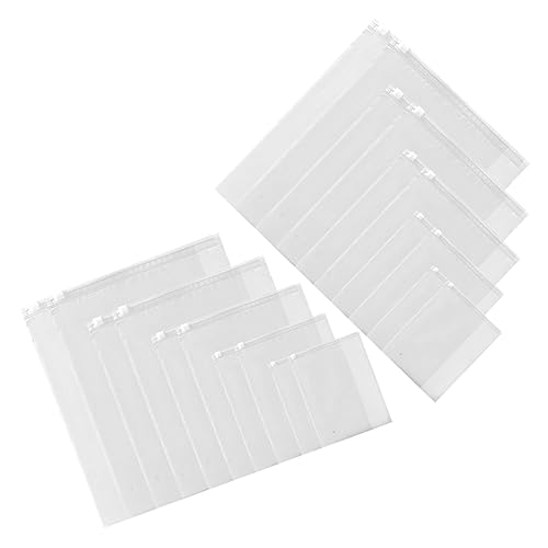 10pcs Thicken Frosted Zipper Bags for Clothes Storage Transparent Clothing Organizer for Packing Sweaters Sturdy Design with Sealing to Protect Items From Damage