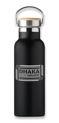 Dhaka Bangladesh City - Termo térmico de viaje con botella ecológica, taza térmica para café