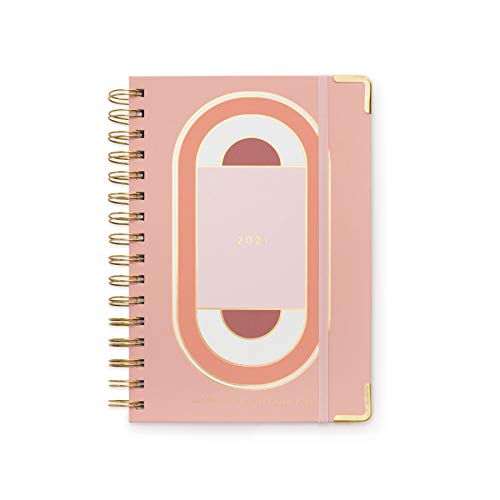 DesignWorks Ink 17-Month Dated Agenda (August 2020 - December 2021), 5.75" x 8.25", Pink - Derby