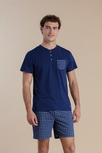 Pyjama d'été pour homme Noidinotte contre la chaleur en coton