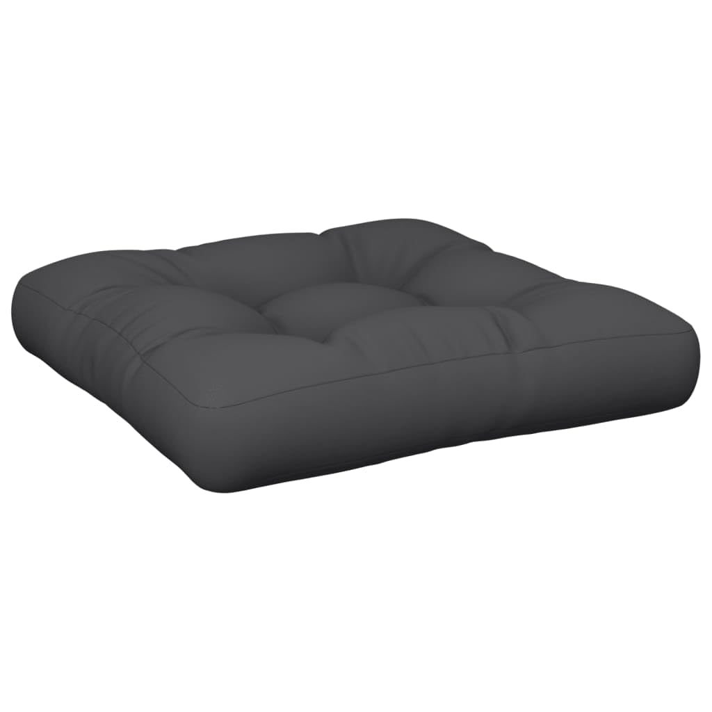 Coussin de palette noir 60x60x12 cm avec rembourrage épais