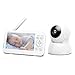 Baby Monitor with Camera and Audio, 5” Screen Portable Baby Camera, Night Vision, 2-Way Audio, Temperature Sensor and Lullabies, Secure Transmission No WiFi, Ideal for Baby/Elderly/Pet