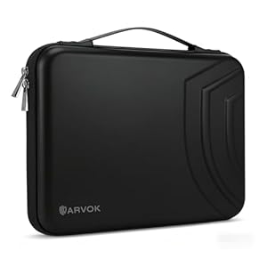 ARVOK 13Zoll Laptop Tasche Hartschalen Hülle, Stoßfeste Eva-Laptophülle mit Zubehörfach und Griff für 13 Zoll MacBook Pro, Dell XPS 13, HP Spectre, Surface Laptop, ASUS Zen Book (Schwarz)