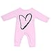 chinatera Baby Girls Fall Clothes Love Printed Long Sleeve Cotton Soft Romper Newborn Jumpsuit (12-18 M, Pink)