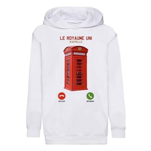 Sweat à capuche enfant Angleterre idéal pour l'école et sorties