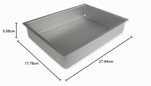 Molde para pastel rectangular PME aluminio de alta resistencia con esquinas rectas 5