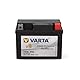 VARTA Motorradbatterie 3 Ah / 50 A Powersports Active AGM - lange Lebensdauer, vorgeladen, wartungsfrei, geeignet für Motorräder, Motorroller, Quads, Jetskis und Schneemobile, schwarz