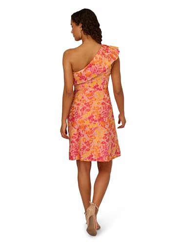 Image of Adrianna Papell Women's One Shoulder Jacquard Dress