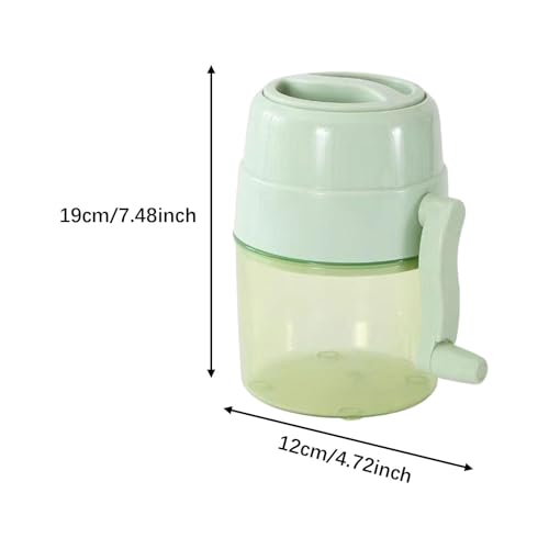 Manual Rotary Ice Crusher Snow Cone Machine Compact Convenient Household Small Shaved Ice Machine for Bar Home Indoor Outdoor