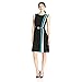 Anne Klein Women's Sleeveless Belted Color Block Dress