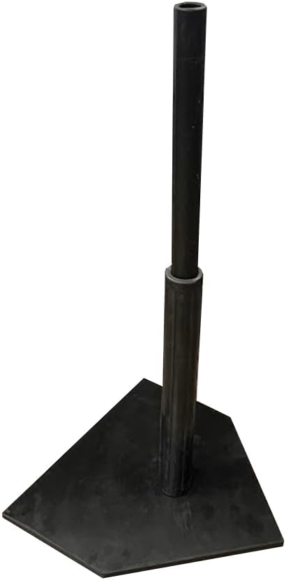 Heavy Duty Adjustable Batting Tee for Baseball, Softball, and Tee Ball - Industrial Strength, All-Weather Rubber, 20 to 32 Inches Height Adjustable