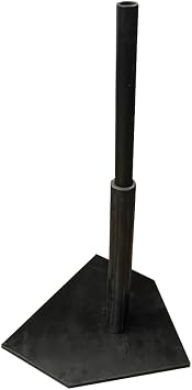 Amber Fight Gear Heavy Duty Adjustable Batting Tee for Baseball, Softball, and Tee Ball - Industrial Strength, All-Weather Rubber, 20 to 32 Inches Height Adjustable