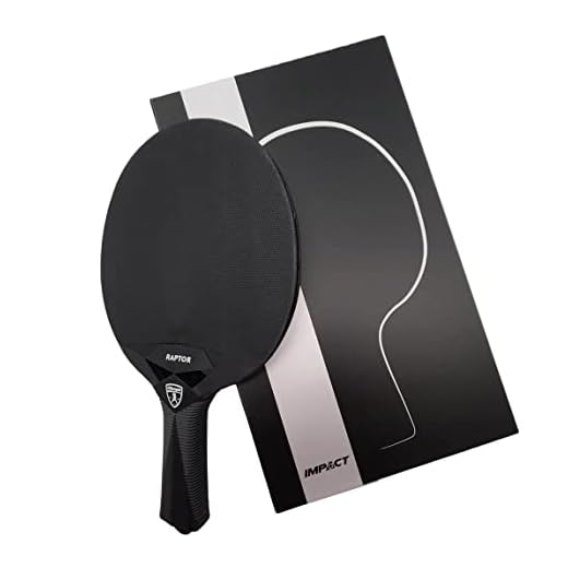 Killerspin Impact Raptor Outdoor Paddle, Table Tennis Paddles, Table Tennis Racket, Ping Pong Paddle Case, Table Tennis Equipment for Beginners/Intermediates, Black