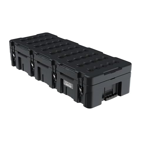 CAMP-ZERO 118L Premium Cargo & Equipment Storage Case with Coated Stainless Steel Latching and Locking System (Black) Cover