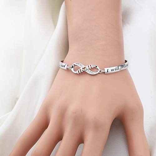 Image of CENWA Where You Lead I Will Follow Bracelet Mother Daughter Bracelet Mother's Day Gift (S)