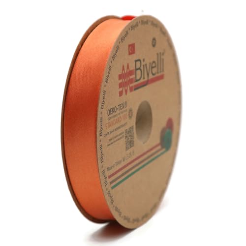 Image of Fold Satin Bias Tape - 99+ Colors - 3 /4 Inches Wide - 27 Yards - Fold Satin Binding Bias Ribbon Fabric Piping Bias Binding Tape for Sewing Clothing DIY (28. Rust) BYS28