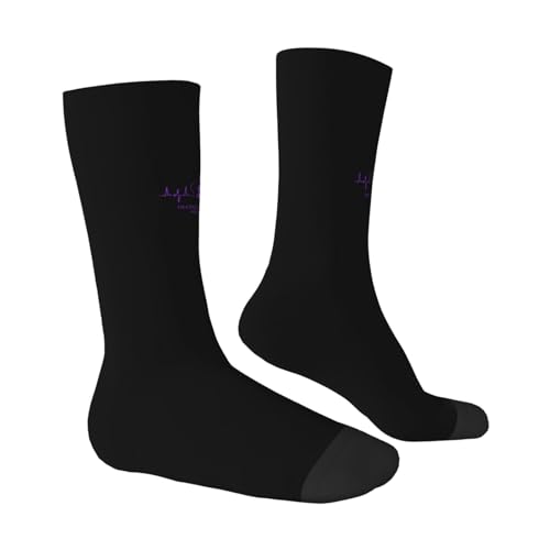 Ulcerative Colitis Awareness Moisture Wicking Crew Socks Athletic Half Calf Socks Unisex Novelty Design Comfortable Breathable53