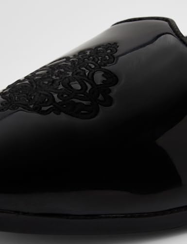 Image of Bata Mens JALSA Patent Blue Leather Mojari