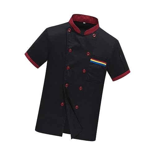 Holibanna Men's Catering Jacket Casual Loose Proof Easy Wash for Restaurant Hotel Size L