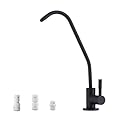 BZOOSIU Drinking Water Faucet, SUS 304 Kitchen Water Filter Fits Most Reverse Osmosis Systems with Black, Built in Ceramic Cartridge Kitchen Bar Sink Drinking Water Purifier Fauce
