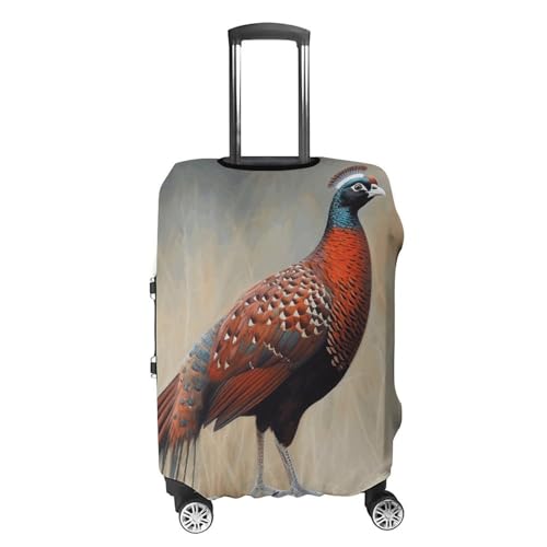 Red Pheasant Luggage Cover, Washable Elastic Suitcase Cover Protector Fit 18-32 Inch Luggage4