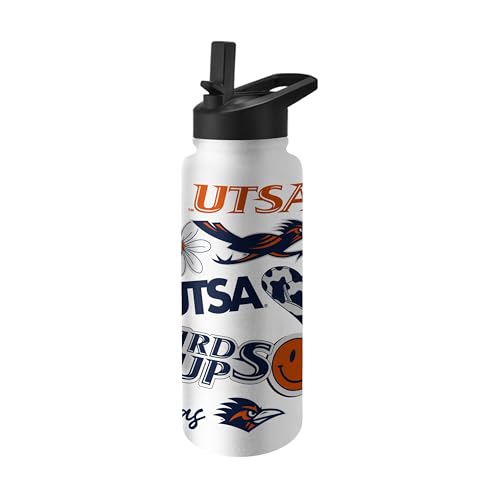 Image of Logo Brands NCAA Native 34 oz Quencher Water Bottle - | Local Icons Design | Double-Wall Insulated| Leak-Proof Lid & Built-In Straw