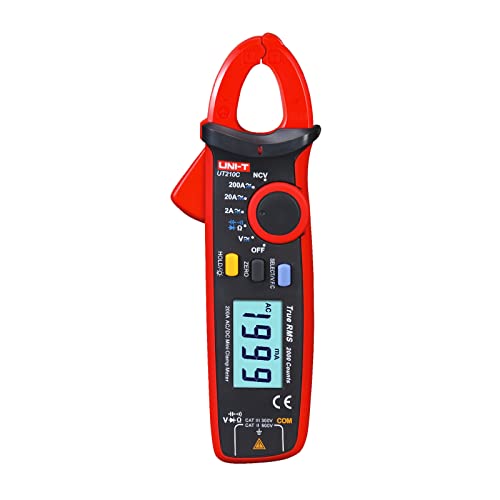 UNI-T Digital Clamp Meter UT210C AC/DC Voltmeter AC Amp Meter Clamp Multimeter Tester Continuity Tester Capacitor Mini Current Meter HVAC Tool
