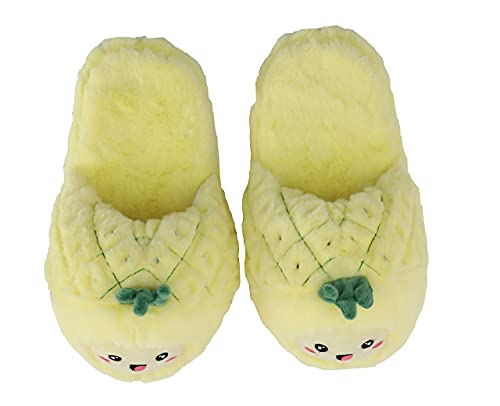 Millffy Women Cute Plush Pitaya Mangosteen Fruit Avocado Slipper Pineapple Bedroom Slippers for Girls Boys3