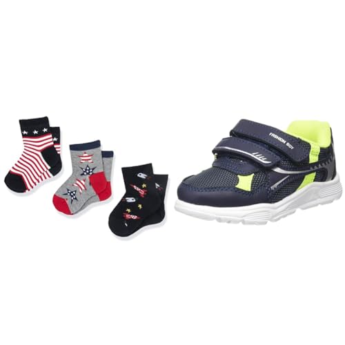 Chaussettes de sneaker Cipro bleu en coton peigné haut de gamme