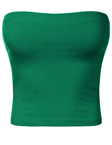 Image of Women's Shapewear Tube Tops Strapless Ruched Built-in Shelf Bra Casual