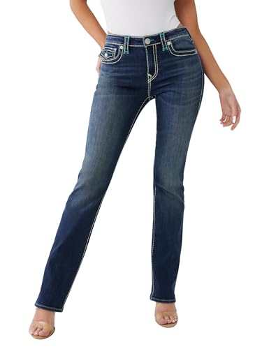 True Religion Women's Billie Straight Fit Super T Flap Jean2
